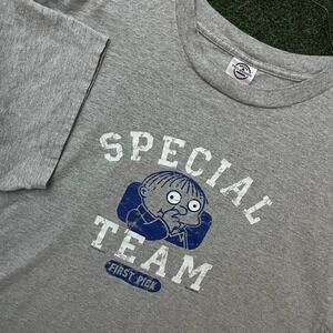 Vintage 2004 Special Team First Pick Funny Matt Groening Simpsons Grey Tee Shirt